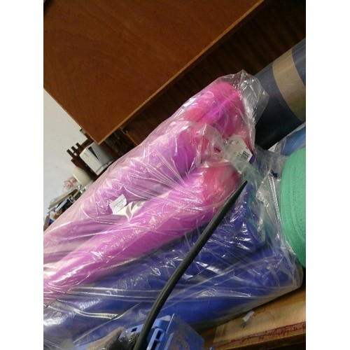 355 - 4 X ROLLS OF NYLON NETTING, 2 BLUE AND 2 PINK, TOTAL 25M