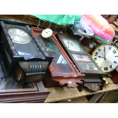 357 - SELECTION OF OLD CLOCKS FOR SPARES OR REPAIRS