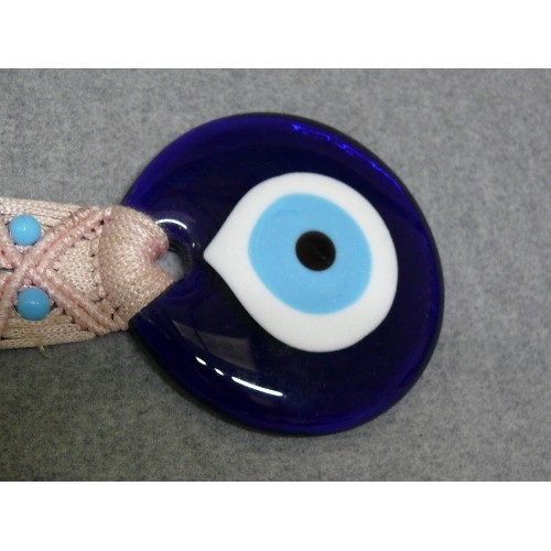 38 - A MALTESE EVIL EYE, GIVES PROTECTION FROM GHOSTS, DEMONS, ALL EVIL THINGS.  THIS WALL HANGING  IS MA... 