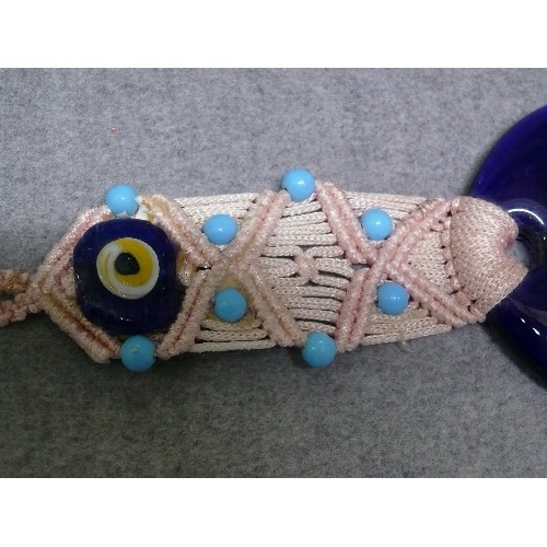 38 - A MALTESE EVIL EYE, GIVES PROTECTION FROM GHOSTS, DEMONS, ALL EVIL THINGS.  THIS WALL HANGING  IS MA... 