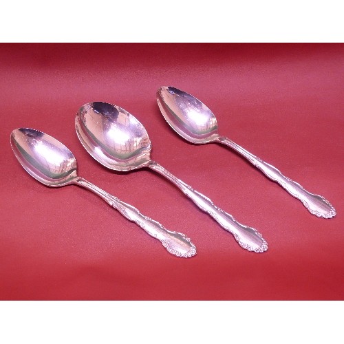 62 - A COMPLETE CUTLERY SET OF 6 PLACE SETTINGS BY ONEIDA SILVER SMITHS, INCLUDING FISH SET AND SERVING S... 