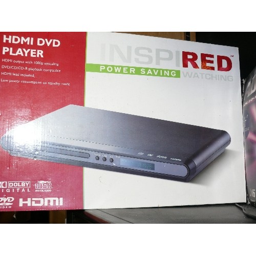 381 - HDMi DVD PLAYER 'RED' BO PLAYER/RECORDER HS