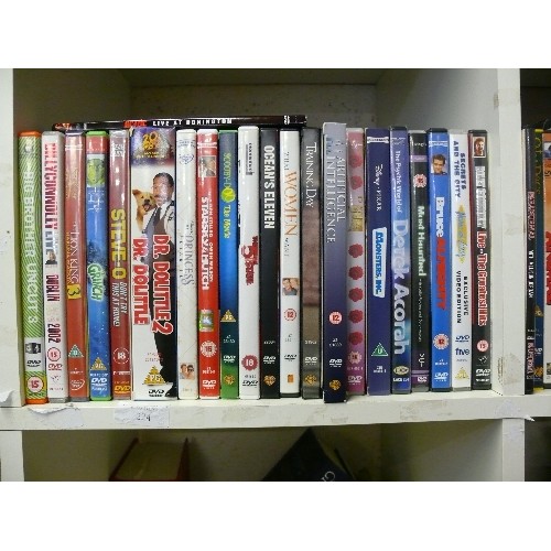 383 - 5 CUBES OF MIXED DVD'S - COMEDY, ADULT AND CHILDREN'S