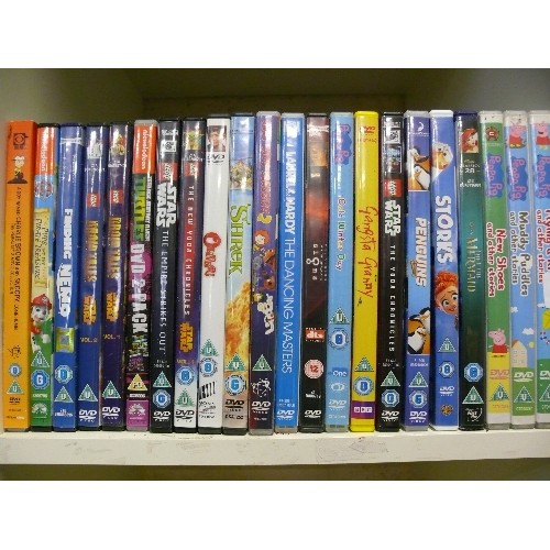 383 - 5 CUBES OF MIXED DVD'S - COMEDY, ADULT AND CHILDREN'S