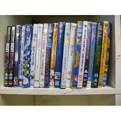 383 - 5 CUBES OF MIXED DVD'S - COMEDY, ADULT AND CHILDREN'S