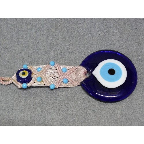 38 - A MALTESE EVIL EYE, GIVES PROTECTION FROM GHOSTS, DEMONS, ALL EVIL THINGS.  THIS WALL HANGING  IS MA... 