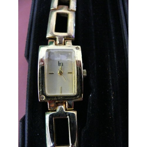 61 - A LIP FOND ACIER WATCH GOLD PLATED IN ITS BOX