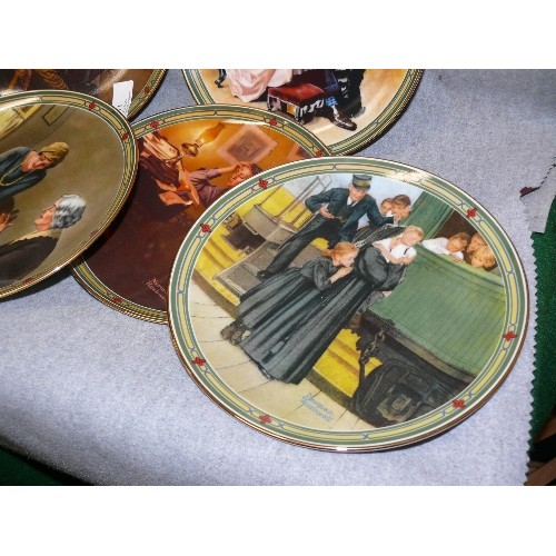 138 - A SET OF 8  BRADFORD EXCHANGE FINE CHINA COLLECTORS PLATES FEATURING 'ROCKWELL'S AMERICAN DREAM' BY ... 