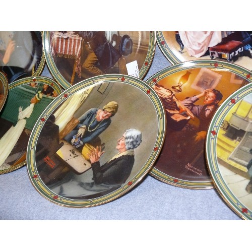 138 - A SET OF 8  BRADFORD EXCHANGE FINE CHINA COLLECTORS PLATES FEATURING 'ROCKWELL'S AMERICAN DREAM' BY ... 