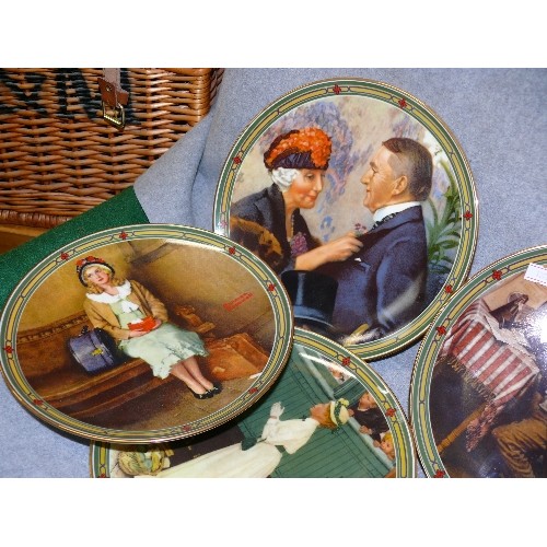 138 - A SET OF 8  BRADFORD EXCHANGE FINE CHINA COLLECTORS PLATES FEATURING 'ROCKWELL'S AMERICAN DREAM' BY ... 