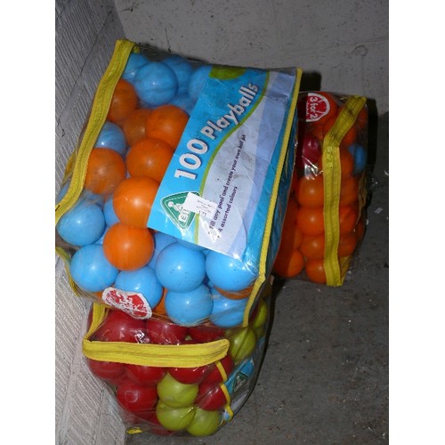 173 - 3 BAGS OF PLASTIC PLAY BALLS