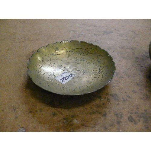 219 - 5 VARIOUS BRASS BOWLS/DISHES