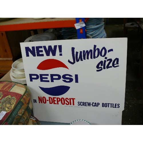 365 - PEPSI ADVERTISING SIGN - NEW JUMBO SIZE - CARDBOARD