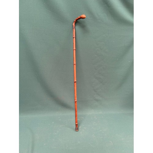 119 - Victorian root ball cane walking stick