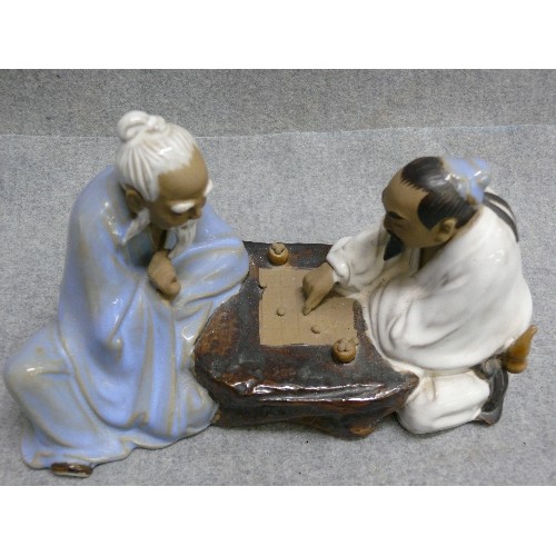 106 - ORIENTAL MEN CERAMIC FIGURE