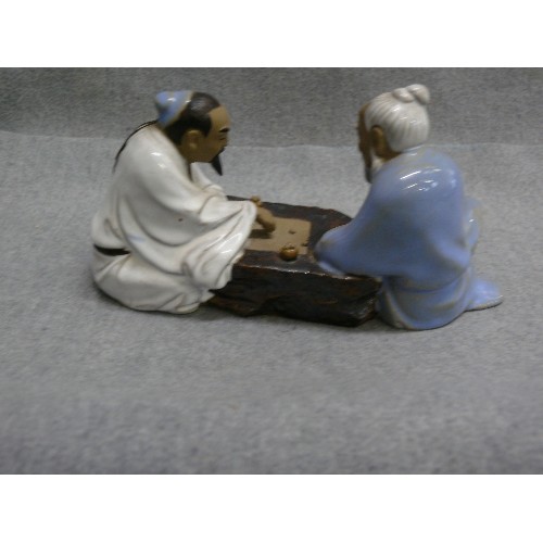 106 - ORIENTAL MEN CERAMIC FIGURE