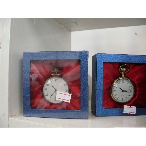 103 - 7 NEW AND BOXED POCKET WATCHES