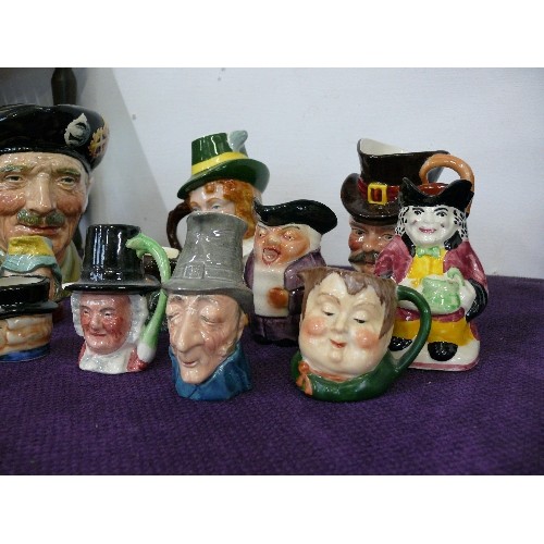 140 - A LARGE SELECTION OF TOBY JUGS TO INCLUDE ROYAL DOULTON