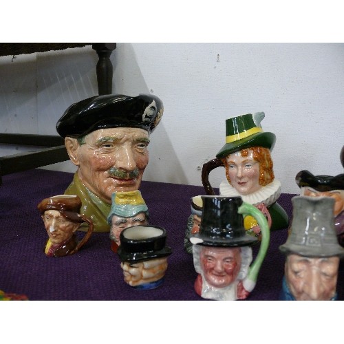 140 - A LARGE SELECTION OF TOBY JUGS TO INCLUDE ROYAL DOULTON