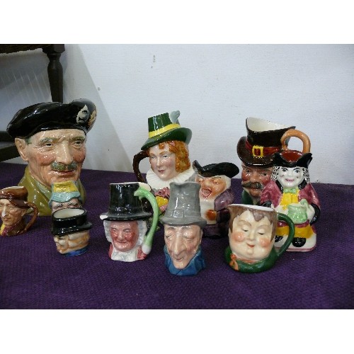 140 - A LARGE SELECTION OF TOBY JUGS TO INCLUDE ROYAL DOULTON