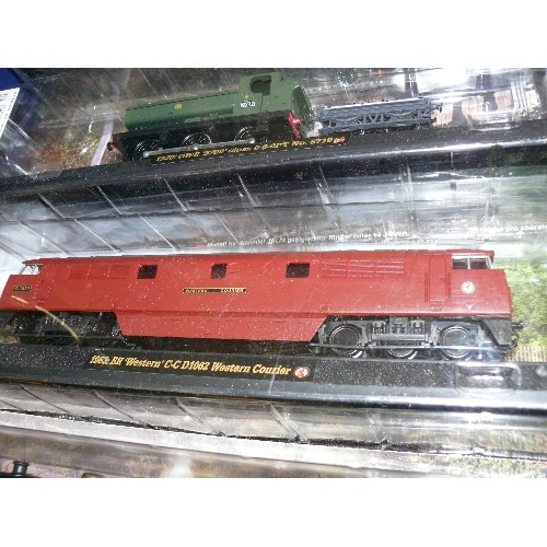 161 - 6 TRAINS FROM THE GREAT BRITISH LOCOMOTIVE COLLECTION, NEW IN PACKETS WITH MAGAZINES AND A BOX OF TR... 