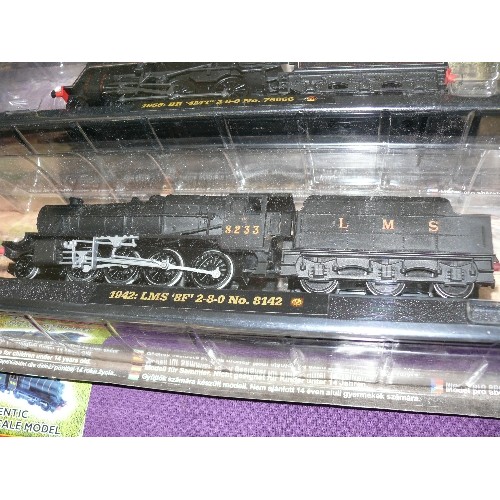 161 - 6 TRAINS FROM THE GREAT BRITISH LOCOMOTIVE COLLECTION, NEW IN PACKETS WITH MAGAZINES AND A BOX OF TR... 