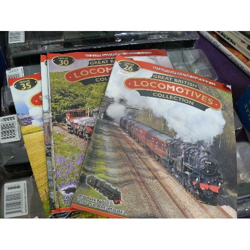 161 - 6 TRAINS FROM THE GREAT BRITISH LOCOMOTIVE COLLECTION, NEW IN PACKETS WITH MAGAZINES AND A BOX OF TR... 