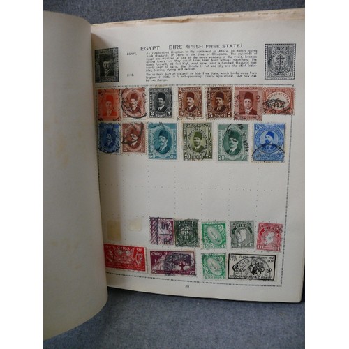 164 - THE QUICKCHANGE ILLUSTRATED STAMP ALBUM WITH LOTS OF CONTENTS