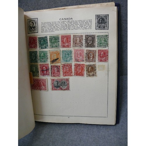 164 - THE QUICKCHANGE ILLUSTRATED STAMP ALBUM WITH LOTS OF CONTENTS