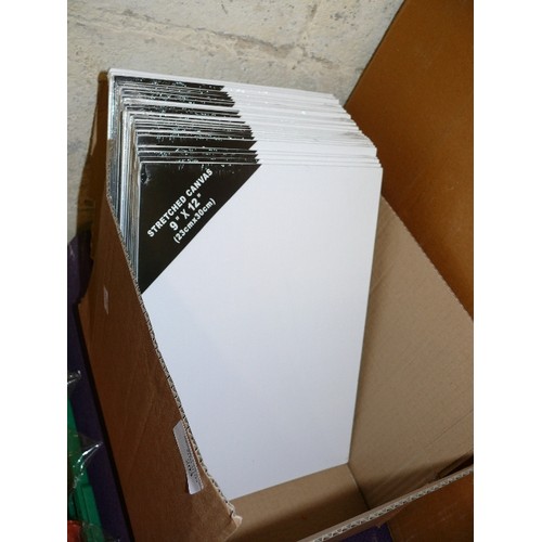 203 - A LARGE QUANTITY OF NEW STRETCHED CANVAS 9