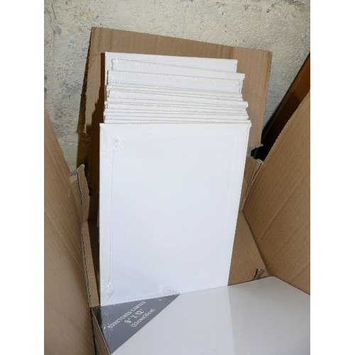 203 - A LARGE QUANTITY OF NEW STRETCHED CANVAS 9