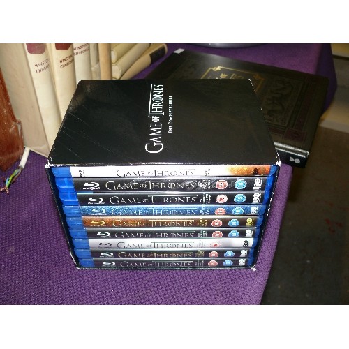 219 - A GAME OF THRONES BLU RAY BOXSET PLUS A GAME OF THRONES BOOK