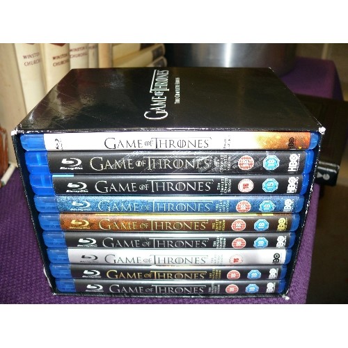 219 - A GAME OF THRONES BLU RAY BOXSET PLUS A GAME OF THRONES BOOK