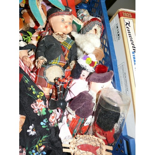 235 - TRAY OF SOUVENIR TRADITIONAL COSTUME  DOLLS