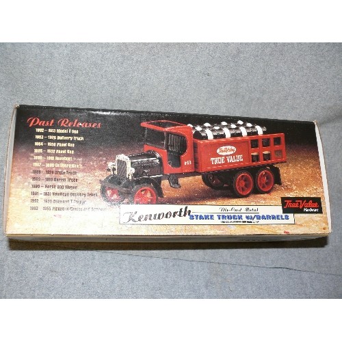 230 - DIECAST METAL STOKE TRUCK WITH BARRELS