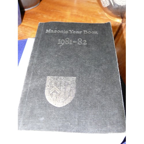 211 - 2 1980'S MASONIC YEAR BOOKS PLUS MASONIC PROBLEMS AND QUERIES AND EMULATION RITUAL