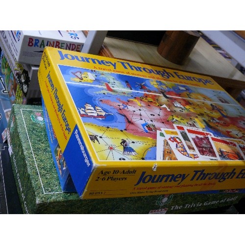 326 - A SELECTION OF BOARD GAMES RUMMIKUB, PICTIONARY, TRIVIAL PURSUIT, OUTBURST ETC