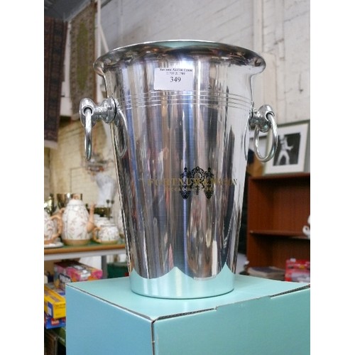 349 - A LARGE FORTNUM AND MASON CHAMPAGNE ICE BUCKET WITH ORIGINAL BOX