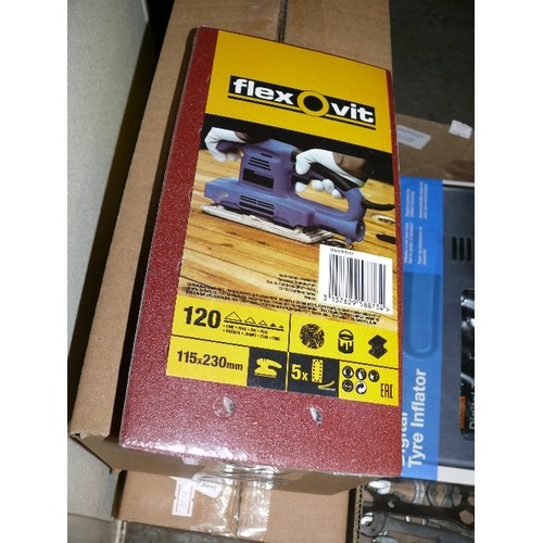 369 - 2 BOXES 115 X 230 SANDING SHEETS/PERFORATED FINE 5 PACKS