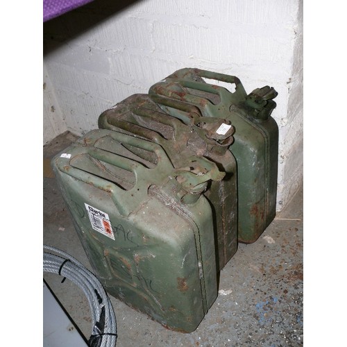 375 - 3 VINTAGE JERRY CANS