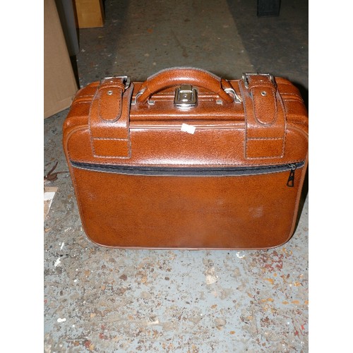 363 - 2 VINTAGE LEATHER SUITCASES BY ANTLER