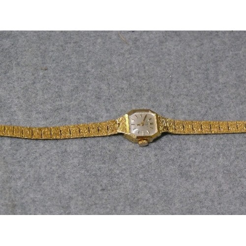 11 - 17 JEWELS ROTARY 9ct GOLD WATCH AND BRACELET WEIGHT GOLD ONLY 12.09gr WATCH WORKING