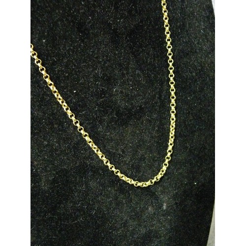 40 - A 9ct GOLD CHAIN WEIGHT 11.50gr 21 INCHES LONG