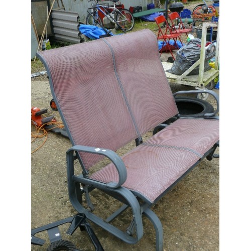 475 - SWING GARDEN CHAIR WITH GREY METAL FRAME