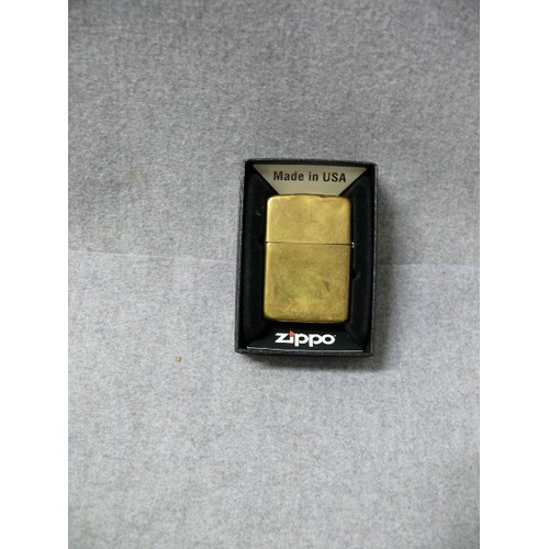 59 - A VINTAGE EARLY ZIPPO LIGHTER SOLID BRASS 1932 -1990