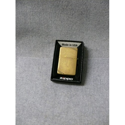 50 - A VINTAGE EARLY ZIPPO LIGHTER SOLID BRASS I VIII SEP 1992