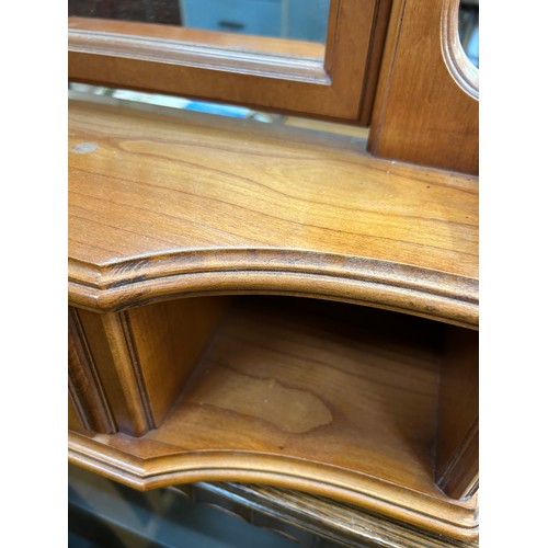 509 - DRESSING TABLE MIRROR WITH DRAWER - IN FRUIT WOOD