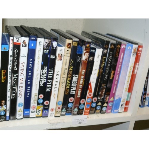 444 - 4 CUBES OF DVDS - ACTION / DRAMA / MUSICALS/ COMEDY - SKYFALL, ANGELS & DEMONS, DR NO, THUNDERBALL, ... 