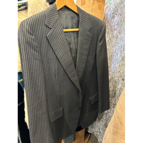 542 - A VINTAGE PINSTRIPE JACKET BY CHESTER BARRIE FOR AUSTIN REED