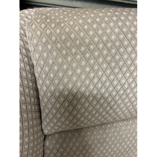 547 - ELECTRIC RECLINER ARMCHAIR IN FAWN FABRIC IN DIAMOND PATTERN - UNTESTED